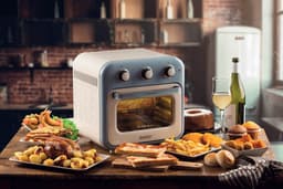 Ariete 4632/05 Vintage Airfryer & Oven - 16 liter - 1400 Watt - timer - draaispit - roterende mand - blauw — thumbnail 9