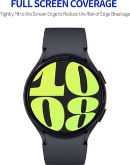 By Qubix - Screen protector Tempered Glass - Full cover - Geschikt voor de Samsung Galaxy Watch 7 - 44mm — thumbnail 5
