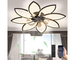 Plafondventilator met Verlichting - Met Afstandbediening - Stil in Gebruik - Stille Plafondventilator - Verlichting Woonkamer — afbeelding 1
