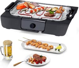 Royalty Line® SBGT2000 Elektrische Barbecue - Indoor en Outdoor BBQ - Staand Tafelbarbecue - 2000W Elektrische Grill - 42 x 24 cm Grilloppervlak - Geen Roook - Zwart — thumbnail 5