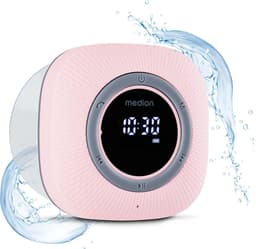 MEDION S66884 Douche radio met Bluetooth (Badkamerradio, FM radio, zuignap, LED display, IPX6 waterproof, geïntegreerde oplaadbare batterij, MD43884) roze — thumbnail 1