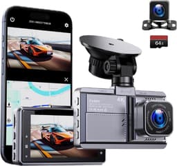 EVARY® Dashcam Voor Auto - Dual Dashcam Voor Auto - Dashcam Auto - Dashcam Voor Auto Voor en Achter - Dashcam Auto Voor en Achter - Dashcam Voor Auto Met Wifi - Dashcam Wifi — thumbnail 1
