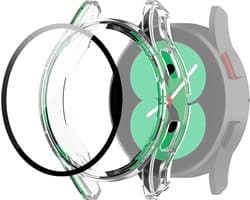 Watch case screenprotector - hoesje - gehard glas - geschikt voor Samsung Galaxy Watch 4 (44 mm) - transparant