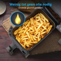 XXL Heteluchtfriteuse met 2 Kamers en 8,7 Liter Capaciteit – 9 Automatische Programma's en Kijkvenster — thumbnail 7