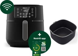 Philips Airfryer Connected 5000 Series - HD9285/93 - 7,2 liter (XXL) - Heteluchtfriteuse - RapidAir - Quickclean - Met bakvorm — thumbnail 22