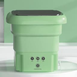 Opvouwbare mini-wasmachine - imiteert handwrijving - gezonde geïntegreerde draagbare wasmachine voor ondergoed - groen Wasmachine rek — thumbnail 4