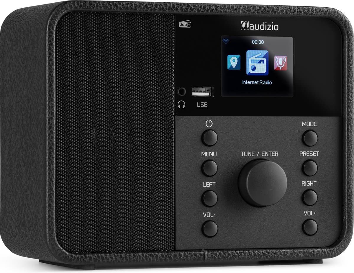 Audizio Nardo - DAB+ en internetradio met Bluetooth en FM - incl. afstandsbediening - Zwart — afbeelding 1