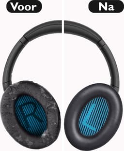 Set Oorkussens voor Bose Koptelefoon met installatie gereedschap - Zwart Blauw - QuietComfort 35 - QC35II - QC35 - QC25 - QC15 - QC2 - Soundtrue - Soundlink Around-Ear II AE2 — thumbnail 2
