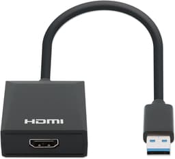 USB naar HDMI adapter - Converter kabel - Extra scherm aansluiten - Full HD 1080p - 60Hz - Zwart — thumbnail 2