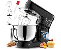 Krachtige Planetaire Keukenmachine 1500W met RVS Kom 6,5L – 6 Snelheden + Puls
