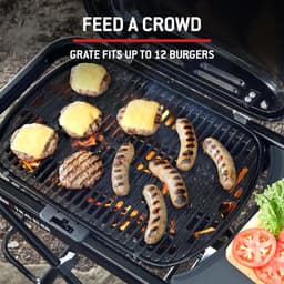 Gasbarbecue draagbaar inklapbaar 81 x 54,5 x 88 cm – Compacte camping BBQ met wielen, dekselthermometer, automatische dekselvergrendeling, 1 brander, zwart – HomebyNicole — thumbnail 4