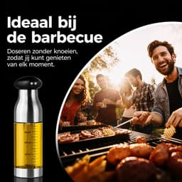 2-in-1 Olijfolie Sprayer 470ml – Vernieuwde Versie – Olie Sprayfles Glas – Olieverstuiver / Oliefles – Airfryer Accessoires – Voor BBQ, Keuken & Bakken — thumbnail 6