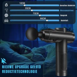 TIM® Massage Gun - Massage Pistool - Massage Gun Professioneel - Massage-gun - Zwart - 28cm x 24cm x 7cm — thumbnail 4