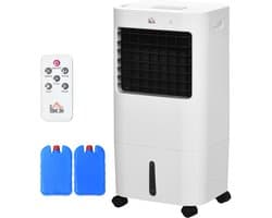 Mini Airco PRO - Mobiele Airco - Luchtkoeler 3-in-1 Met Waterreservoir – 3 Snelheden – 60° Oscillatie – 8 Uurs Timer - Voor 15-20 m² - 32 x 37 x 74 cm - Ventilator - Wit — afbeelding 1