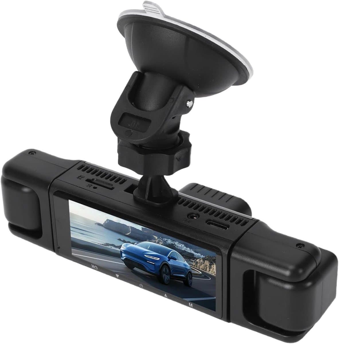 Dashcam Auto - Voertuigcamera - Veilig Rijden - Vier Lenzen Dekking - 15x11x7 cm - Zwart — afbeelding 1
