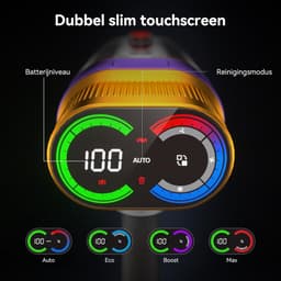 Draadloze Steelstofzuiger - Krachtige Zuiger - Huis Schoonmaken - Automatische Zuigkrachtregeling - 1.8L Container - Goud — thumbnail 5