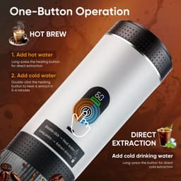 Joorly Draagbare Espressomachine - Mini Koffiezetaparaat - 3-in-1 brouwcompatibiliteit - Slim display - Dolce Gusto capsules - Wit — thumbnail 3