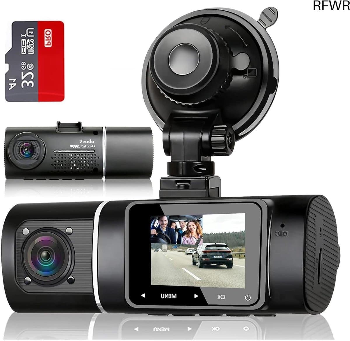 Auto Camera - Rij Recorder - Veilig Rijden - Voor en Achter - 310 Graden - Zwart — afbeelding 1