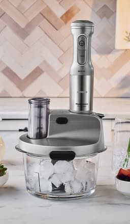 Karaca Mastermaid Prosteel - Staafmixer Set 1200W – 1,5L Glazen Hakmolen – Blender, Garde, Rasp & Snijschijven – Galaxy Grey — thumbnail 2