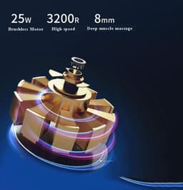 Massagepistool - Fascia gun - Spierherstel - Draagbaar ontwerp - 15.5 x 11 cm - Zwart — thumbnail 5