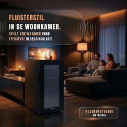 TIM® Koelkast - Koelvriescombinatie - Tafelmodel Koelkast - Zwart - 45cm x 35cm x 70cm — thumbnail 4