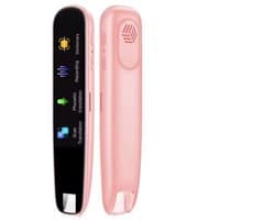 Scan Vertaalpen - Draagbare Handscanner voor Tekstvertaling - Offline Vertaalapparaat met Camera - Ondersteunt Engels Duits Frans Japans en Meer - Geschikt voor Reizen en Studie - Roze