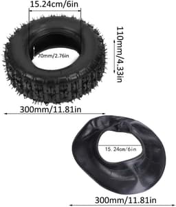 Dailygoods- Motorband 13x5.00-6 Lekbestendig - Binnenband 3.5/4.0-6 - Antislippatroon - Geschikt voor ATV/Quad - Hoogwaardig rubber - Geschikt voor langeafstandsraces - Buitenband — thumbnail 5