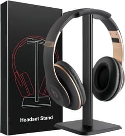 Headset Stand - Gaming Headphone Houder - Over-Ear Headphone Stand - Hoofdtelefoon Haak met Anti-Slip TPU Silicone voor Tafel - Display Case (Zwart) — thumbnail 1
