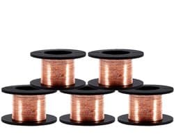 Vuldraden van 0.1mm met emaille, 5 stuks, 15 meter lang voor reparaties en knutselen