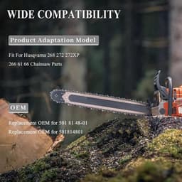 Plaat- en bumperstrip kit geschikt voor Husqvarna 268, 272, 272XP, 266, 61 en 66 kettingzagen, duurzaam en betrouwbaar voor optimale bescherming en prestaties — thumbnail 3