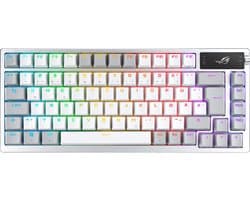 ASUS ROG Azoth - toetsenbord draadloos - USB 2.0, 2.4Ghz, Bluetooth 5.1 - QWERTY - Wit