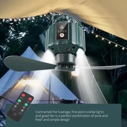 Dailygoody - Campingventilator - Draagbare ventilator - 10400 mAh batterij - Met afstandsbediening - Outdoor gebruik - Ideaal voor reizen — thumbnail 5