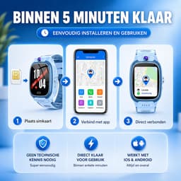 Kinder Smartwatch met GPS & Telefoonfunctie – Veiligheidshorloge voor Kinderen met Camera, SOS-Knop & Locatietracking – Ouderlijk Toezicht – Roze/Oranje — thumbnail 2