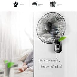 Wandventilator - Zwenkventilator - Ruimte Koelen - Zes Bladen - 40 cm - Zwart — thumbnail 4