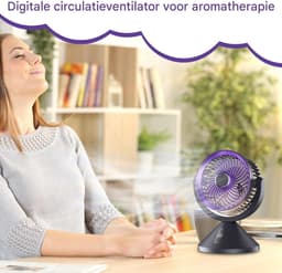 Lucht Circulerende Ventilator - Tafelventilator Luchtverfrisser - Ontspanning en Werk - 100 Snelheidsinstellingen - 16x13x20.5 cm - Grijs — thumbnail 5