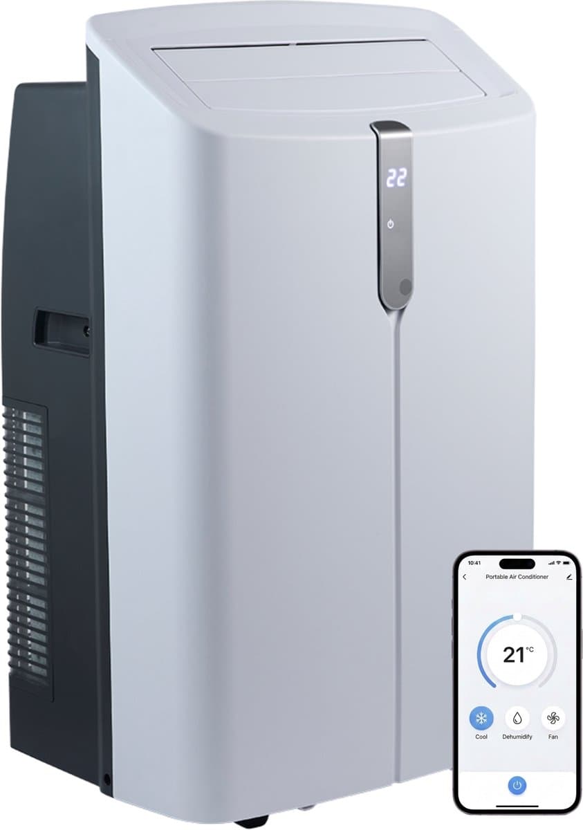 Evolar Mobiele Smart Airco - 12000 BTU - Ultra Stil - Koelen & Verwarmen - WiFi - App & Afstandsbediening - Airconditioner - met Afvoerslang - Slaapkamer, Woonkamer, Kantoor - EVO-PAC12CHW — afbeelding 1
