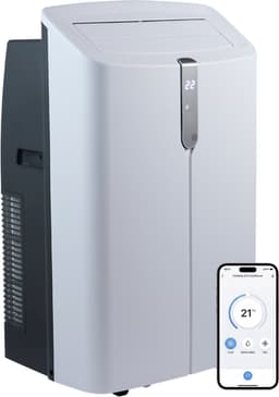 Evolar Mobiele Smart Airco - 12000 BTU - Ultra Stil - Koelen & Verwarmen - WiFi - App & Afstandsbediening - Airconditioner - met Afvoerslang - Slaapkamer, Woonkamer, Kantoor - EVO-PAC12CHW — thumbnail 1