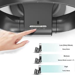 Bladloze Wandventilator 14" – 9 Snelheidsstanden, 90° Oscillerend, Timer, Fluisterstil | Draagbare Tafel- & Wandventilator voor Thuis, Slaapkamer, Kantoor | Inclusief Afstandsbediening – 35W Bladloos Ontwerp (Wit) — thumbnail 5