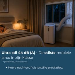 Evolar Mobiele Smart Airco - 14000 BTU - Ultra Stil - Koelen & Verwarmen - WiFi - App & Afstandsbediening - Airconditioner - met Afvoerslang - Slaapkamer, Woonkamer, Kantoor - EVO-PAC14CHW — thumbnail 3