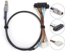 Dailygoods - Dailygoody - Externe Harde Schijf Kabel - SFF-8644 naar SFF-8482 - 1 meter - 12 Gbps - Geschikt voor Server en Harde Schijf - G0502 — thumbnail 5