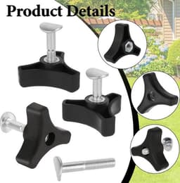 Grasmaaier handvat bouten - set van 4 - driehoek handvat knop moer schroef — thumbnail 2