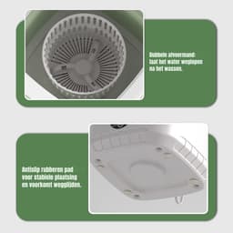 REN® Camping Wasmachine - Mini Wasmachine - Wasmachines - Opvouwbare Kleine Wasmachine en Droger - 7.5L - met Afvoer - Groen - 30cm x 30cm x 33cm; 2.08 kg — thumbnail 8