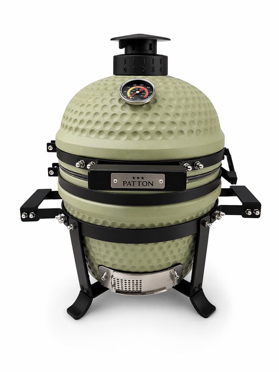 Patton Premium Mini 13" Kamado - Rooster Ø27 cm - Olijfgroen — afbeelding 1