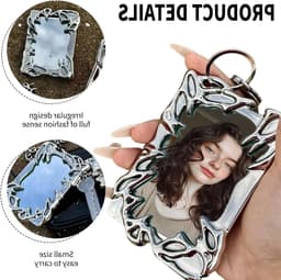 Unieke Irreguliere Fotolijst Sleutelhanger voor ID Kaarten, Badge Houder voor Studenten en Kantoorbenodigdheden van Electroplated Kunststof — thumbnail 2