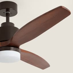 Fantiluxe - Tarek - Plafondventilator met verlichting - Bruin Donker Hout - Ø132cm - Afstandsbediening - Met lamp - Plafond ventilator - Slaapkamer — thumbnail 5
