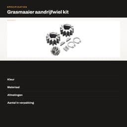 Dailygoods- Aandrijfwiel Kit 8-Delige Set - Tandwielen - Clips - Transmissiesleutels - Compressieveren - Reserveonderdeel - Grasmaaier Onderdelen — thumbnail 3