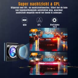KAD® Dashcam - Draadloze Dashcam Auto - Dual Cam Voor & Achter - Zwart - 22cm x 14cm x 6cm — thumbnail 3