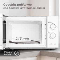 Magnetron met grill - Combimagnetron Grillfunctie - Snel Eten Bereiden - 3 Combinatiemodi - 25 Liter - Wit — thumbnail 5