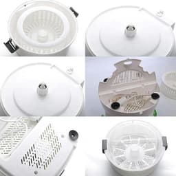 Elektrische Aardappelschilmachine - Automatische Groenteschiller - Snel Schillen - Handsfree Bediening - 1kg Capaciteit - Wit — thumbnail 4