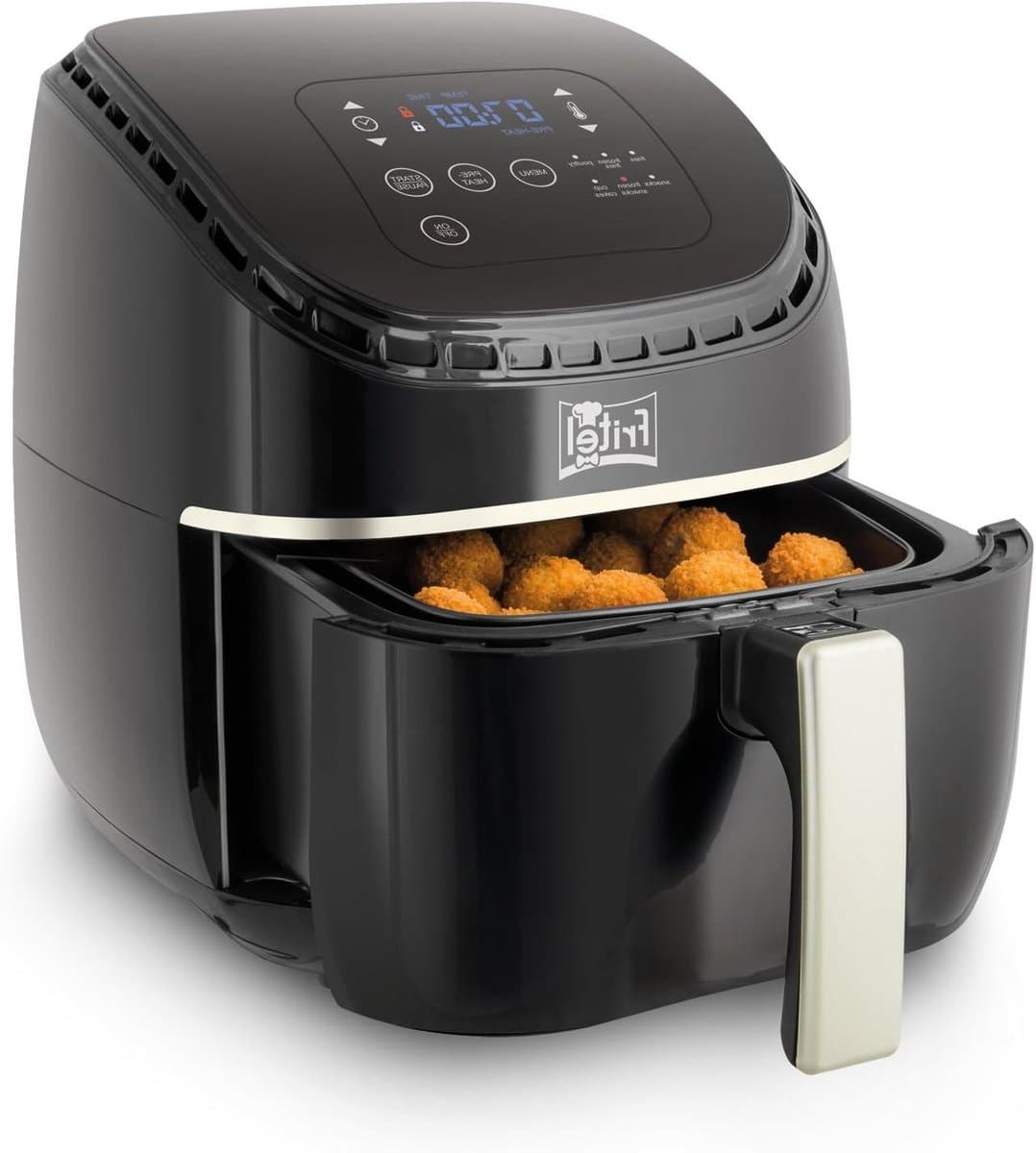 Digitale Heteluchtfriteuse - Snackmaker Airfryer - Gezond Frituren - 6 Voorgeprogrammeerde Functies - 3.2 Liter - Zilver Zwart — afbeelding 1